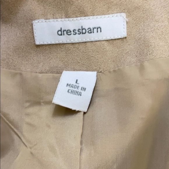 Dress Barn Faux Suede Jacket Tan - Picture 3 of 3